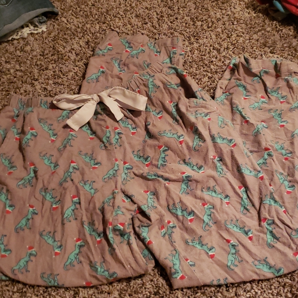 Ribbon tie Christmas pajama pants